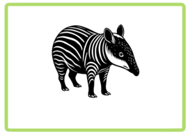 Zebra met lange snuit sticker