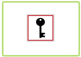 Noodsleutel sticker