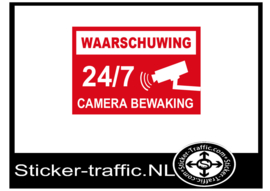 Camera bewaking 24/7 sticker