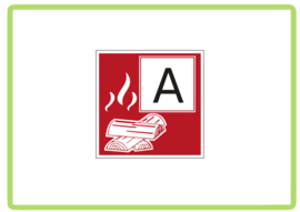 Brandklasse A sticker