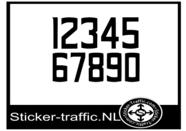 Cross nummers design 4 sticker