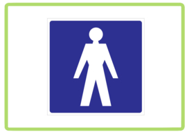 Heren wc sticker