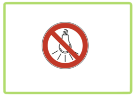 Verboden lichten te branden sticker