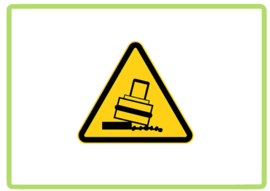 Kantel gevaar sticker