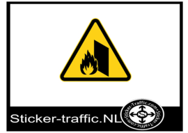 Brandwerende deur sticker