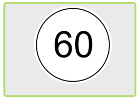 60 KM snelheidssticker