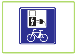 Oplaadpunt fiets sticker