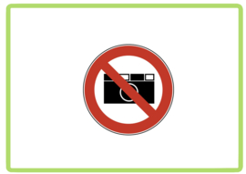 Fotograferen verboden sticker
