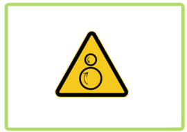 Draaiende delen sticker
