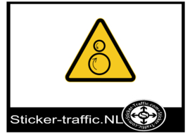 Draaiende delen sticker