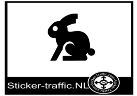 Konijn design 1 sticker