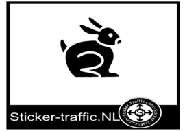 Konijn design 2 sticker