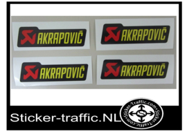Akrapovic Fullcolour stickers set van 4 stuks