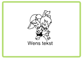 Wens tekst sticker