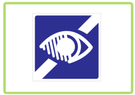 Visuele beperking sticker