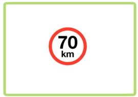 Max 70 KM sticker