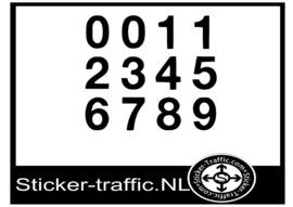 Cross nummers design 3 sticker