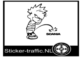 Calvin Scania Sticker
