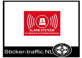 Gebouw is beveiligd met alarm systeem sticker