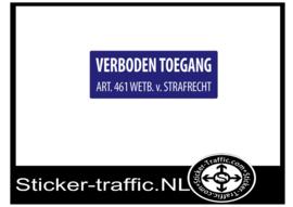 Verboden toegang sticker