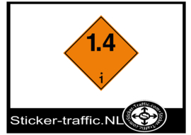 Ontplofbare stoffen voorwerpen 1.4 sticker