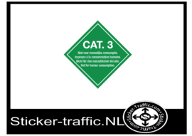 Categorie 3 niet voor menselijke consumptie sticker