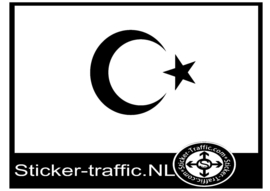 Turkse vlag sticker