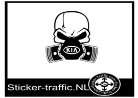 Kia skull sticker