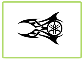 Yamaha tribal logo sticker