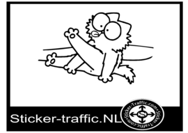 Simon cat design 21 sticker