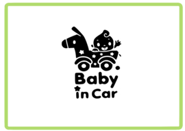 Baby in car sticker design 1