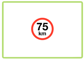 Max 75 KM sticker