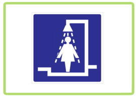 Dames douche sticker