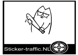 Simon cat design 4 sticker