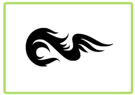 Vlammen sticker design 23