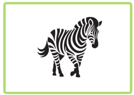 Zebra sticker design 2