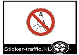 Verboden lichten te branden sticker