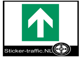 Pijl omhoog sticker