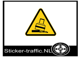 Kantel gevaar sticker