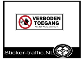 Verboden toegang sticker