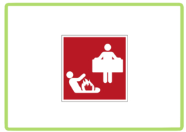 Brandgevaar stickers