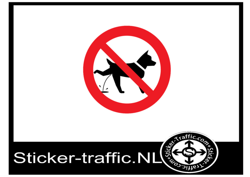 Verboden te poepen sticker | Verbodspictogram stickers | sticker -traffic