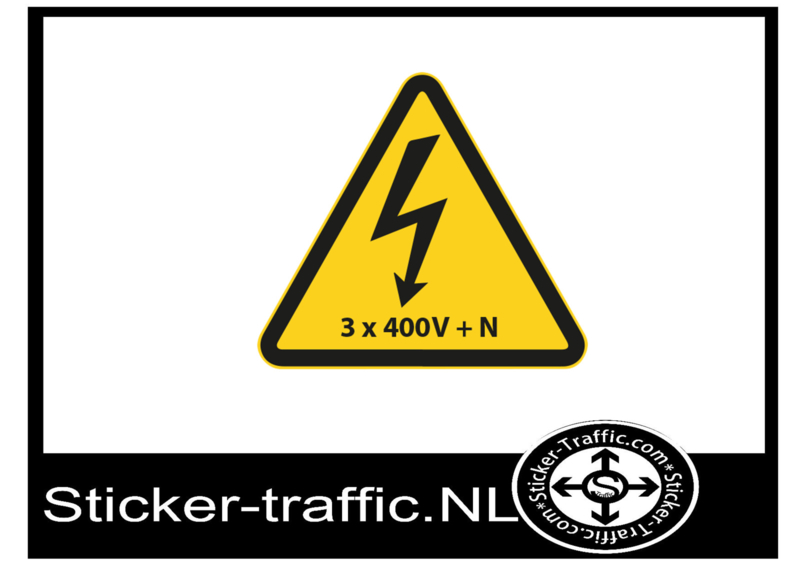 revolutie haspel Verwarren Elektriciteit 3 x 400 + N sticker | Gevarenpictogram stickers |  sticker-traffic
