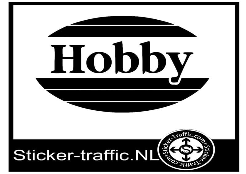 Berg kleding op ui partij Hobby logo caravan sticker | Caravan-Camper stickers | sticker-traffic