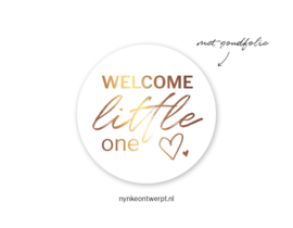Sticker | Welcome little one | goud | 10 stuks