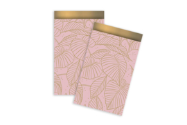 Kadozakjes leaves roze/goud | M | 5 stuks