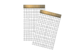 Kadozakjes grid zwart/wit  | 12x19cm | 5 stuks