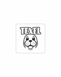 Texel sticker - Zeehond ( lief )