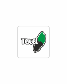 Texel sticker - Texel eiland groen / zwart