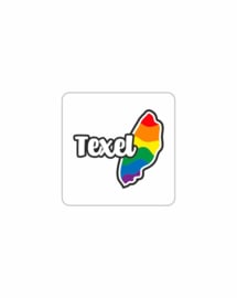 Texel sticker - Texel regenboog